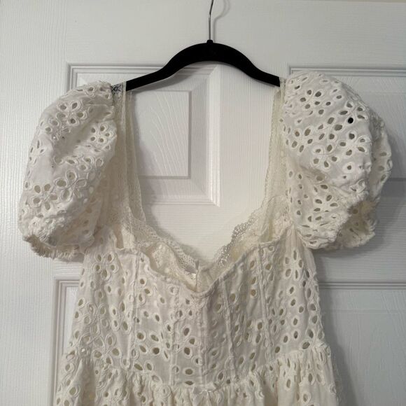 For Love & Lemons Becca Mini Dress in White - Picture 3 of 5